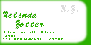 melinda zotter business card